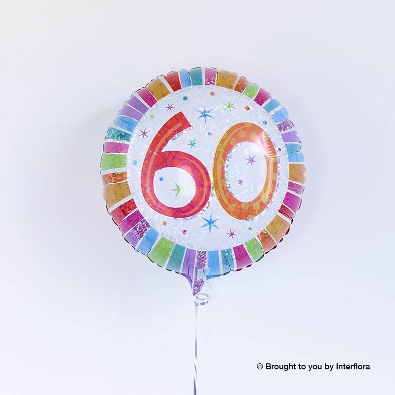 60th Birthday Balloon buy online or call +44 (0) 207 431