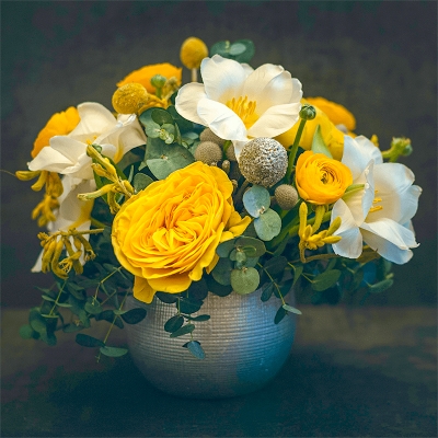BRIGHT Florist's Choice Bouquet in Vase