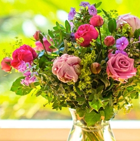 Summer Florist's Choice Bouquet in Vase